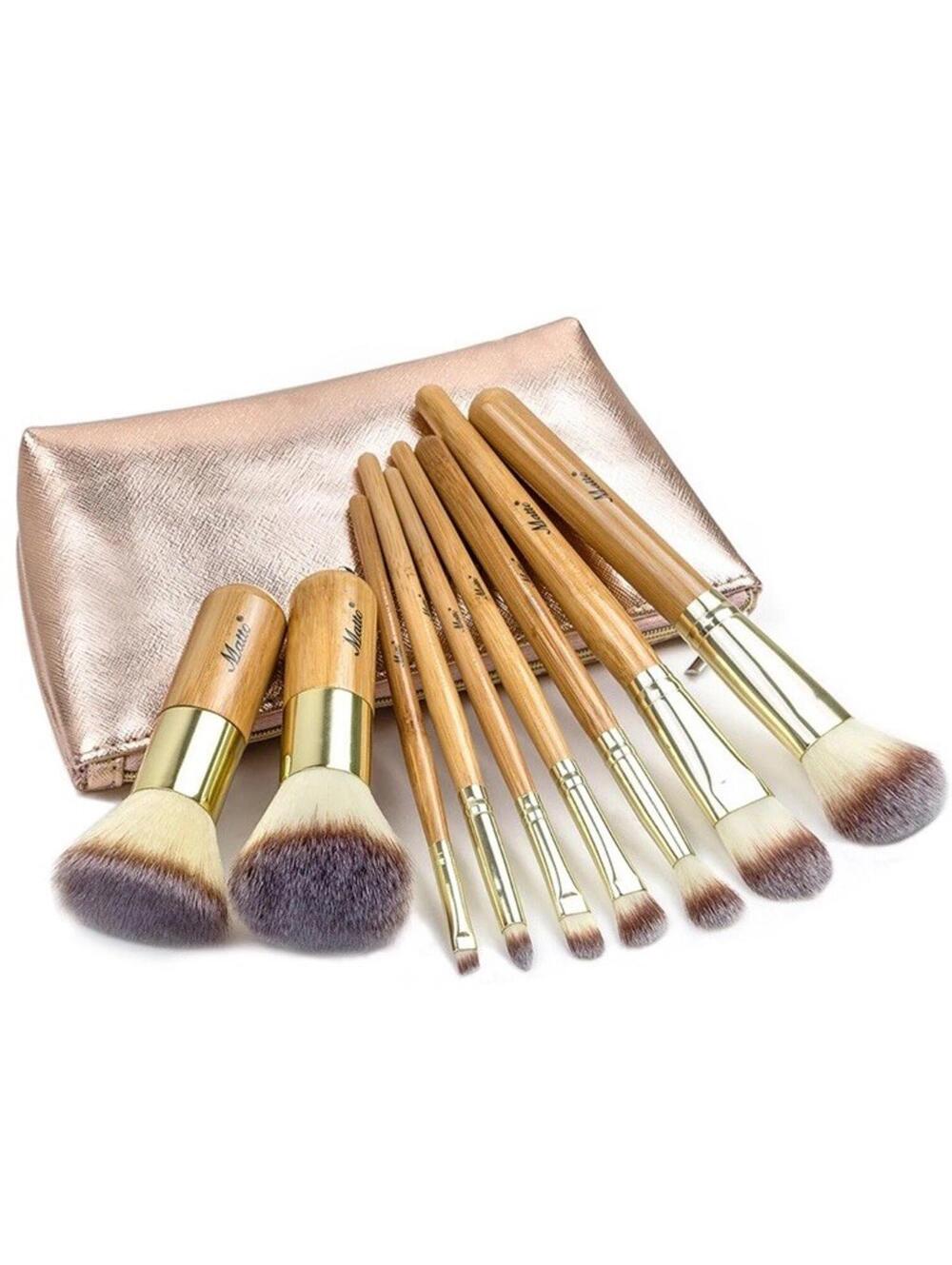Makeup Brushes 9-Piece Makeup Brush Set Foundation Brush with Travel Makeup Bag